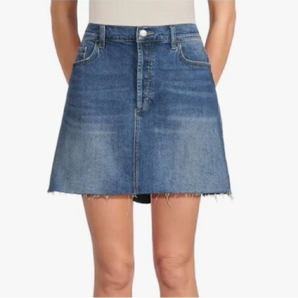 Joe’s jeans denim miniskirt raw hem